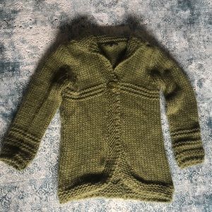 Green sweater/cardigan from Berretti. Size M